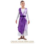 Girls Rose of Sharon Satin Single Shoulder Petal Overlay by EUROTARD