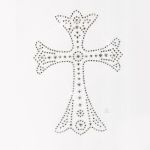 Iron-On Royal Cross Rhinestone Applique by EUROTARD