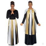 Adult Metallic Paneled Praise Skirt Overlay by EUROTARD